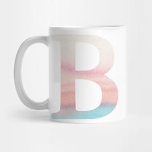 The Letter B Rainbow Watercolor Design Mug